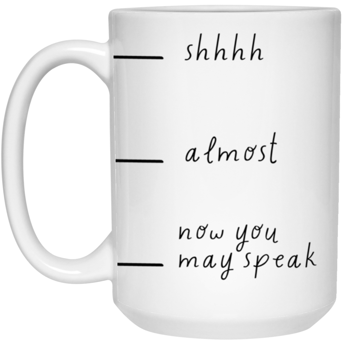 Shhhh Almost Now Speak Coffee Mug